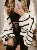 Striped Open Front Cardigan - Your Second Look