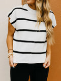 Striped Sleeve Knit Top - Your Second Look
