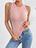 Textured Round Neck Tank Top - Your Second Look
