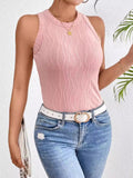Textured Round Neck Tank Top - Your Second Look