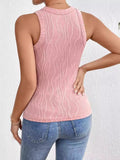Textured Round Neck Tank Top - Your Second Look