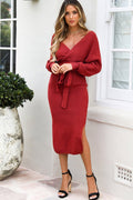 Tie Waist Sweater Dress - Your Second Look