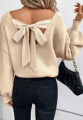 Tied Back V - Neck Sweater - Your Second Look