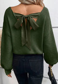 Tied Back V - Neck Sweater - Your Second Look