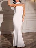 Tube Mermaid Maxi Dress with Scarf Detail - Your Second Look