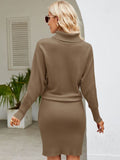 Turtle Neck & Fitted Sweater Dress - Your Second Look