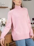 Turtle Neck Raglan Sleeve Sweater - Your Second Look
