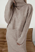 Turtleneck Dropped Shoulder Sweater and Dress Sweater Set - Your Second Look