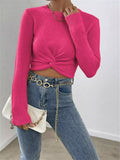Twisted Front Cropped Knit Top - Your Second Look