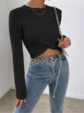Twisted Front Cropped Knit Top - Your Second Look