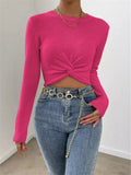 Twisted Front Cropped Knit Top - Your Second Look