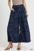 Umgee Jacquard Wide - Leg Pants - Your Second Look