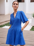 V - Neck Dress with Pockets - Your Second Look
