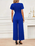 V - Neck Flutter Sleeve Jumpsuit - Your Second Look