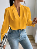 V Neck Long Sleeve Top - Your Second Look