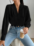 V Neck Long Sleeve Top - Your Second Look