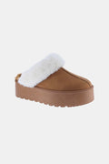Weeboo Thick Bottom Fur Trim Snow Slippers - Your Second Look
