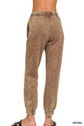 Zenana Acid Wash Fleece Sweatpants with Pockets - Your Second Look
