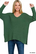 Zenana Dolman Sleeve V - Neck Sweater - Your Second Look