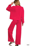 Zenana French Rib Pullover and Pants Set - Your Second Look