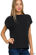 Zenana Mock Neck Short Sleeve Sweater - Your Second Look