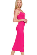 Zenana Ribbed Bodycon Midi Dress - Your Second Look