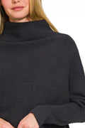 Zenana Viscose Dolman Sleeve Mock Neck Sweater - Your Second Look