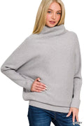 Zenana Viscose Dolman Sleeve Mock Neck Sweater - Your Second Look