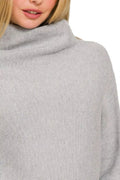 Zenana Viscose Dolman Sleeve Mock Neck Sweater - Your Second Look