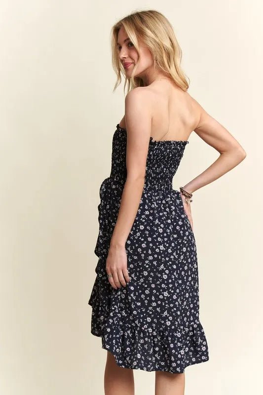 ADORA Smocked Floral Tube Dress with Pockets - Your Second Look