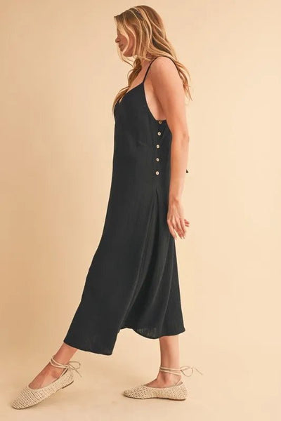 Aemi+Co Side Button Midi Cami Dress - Your Second Look