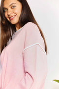 Angel Wings Contrast Detail Dropped Shoulder Knit Top - Your Second Look