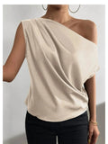 Asymmetrica One - Shoulder Draped Blouse - Your Second Look