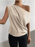 Asymmetrica One - Shoulder Draped Blouse - Your Second Look