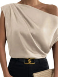 Asymmetrica One - Shoulder Draped Blouse - Your Second Look