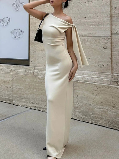 Asymmetrical Tied Sleeveless Maxi Dress - Your Second Look