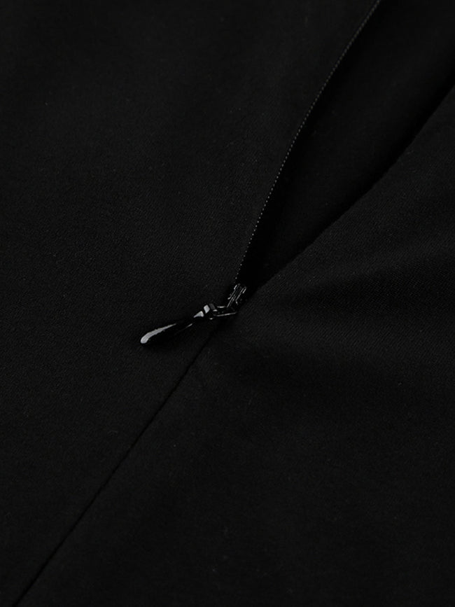 Backless Turtleneck Long Sleeve Bodycon Maxi Dress - Your Second Look