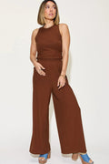 Basic Bae Full Size Ribbed Tank and Wide Leg Pants Set - Your Second Look