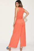 Basic Bae Full Size Ribbed Tank and Wide Leg Pants Set - Your Second Look