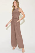 Basic Bae Full Size Ribbed Tank and Wide Leg Pants Set - Your Second Look