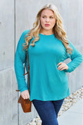 Basic Bae Full Size Round Neck Dropped Shoulder T-Shirt - Your Second Look