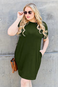 Basic Bae Full Size Round Neck Short Sleeve Dress with Pockets - Your Second Look