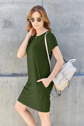 Basic Bae Full Size Round Neck Short Sleeve Dress with Pockets - Your Second Look