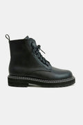 Beast Fashion Faux Leather Lace - Up Boots with Side Zipper - Your Second Look