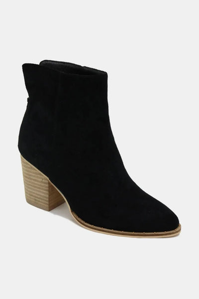 Beast Fashion Suede Point Toe Ankle Booties - Your Second Look