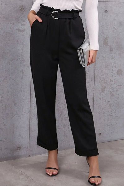 Belted Paperbag Waist Pants - Your Second Look