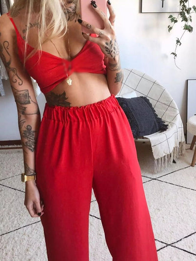 Boho Butterfly Print Top and Pants Set - Your Second Look