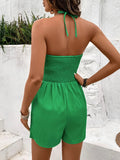 Bow Halter Neck Smocked Romper - Your Second Look