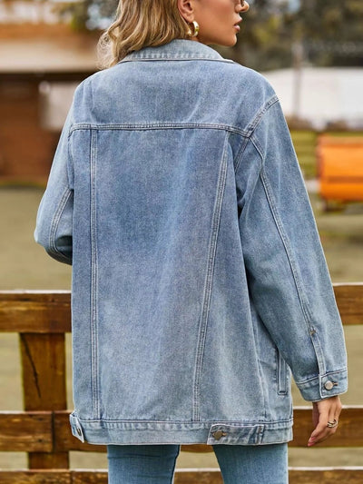 Button Down Washed Denim Jacket - Your Second Look