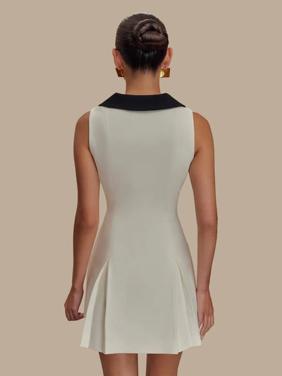 Button Front Sleeveless Mini Dress - Your Second Look
